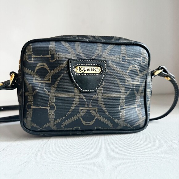Louvier Handbags - Vintage Louvier Equestrian Print Small Camera Bag